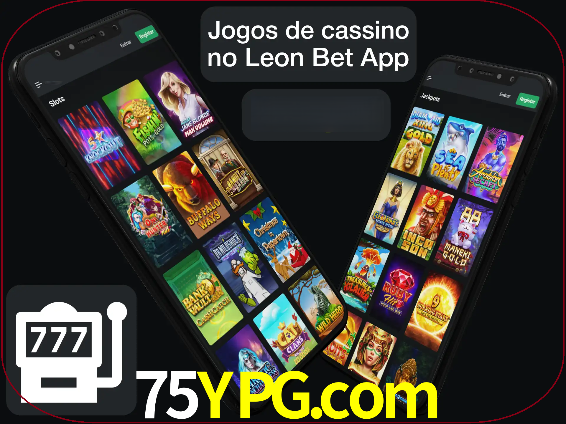 Escolha quais jogos de cassino jogar no app.