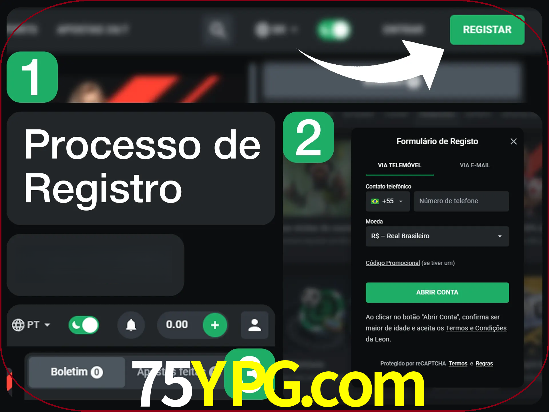 O processo de registro na LeonBet é simples.